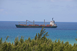 Cargo ship at sea